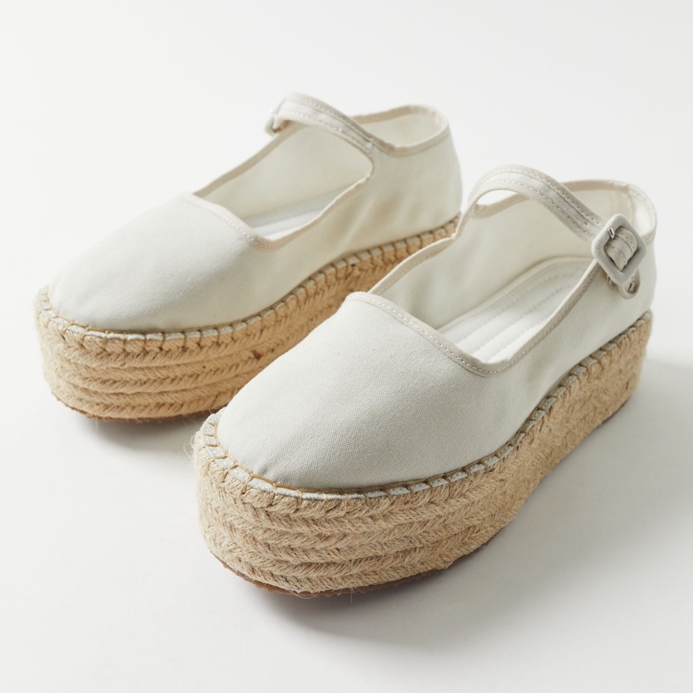 CLOTH PLATFORM MARY JANES - Picture 1 of 4